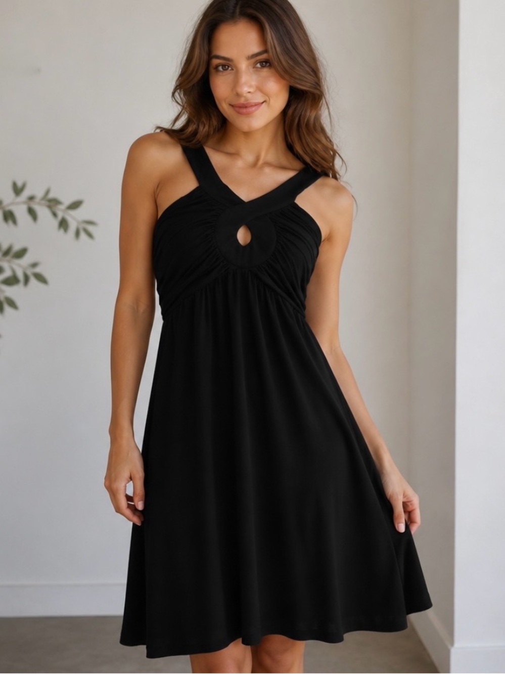 VTG Dark Romantic black dress Fairy Whimsigoth Small USA Stretch Alyn Paige NY S